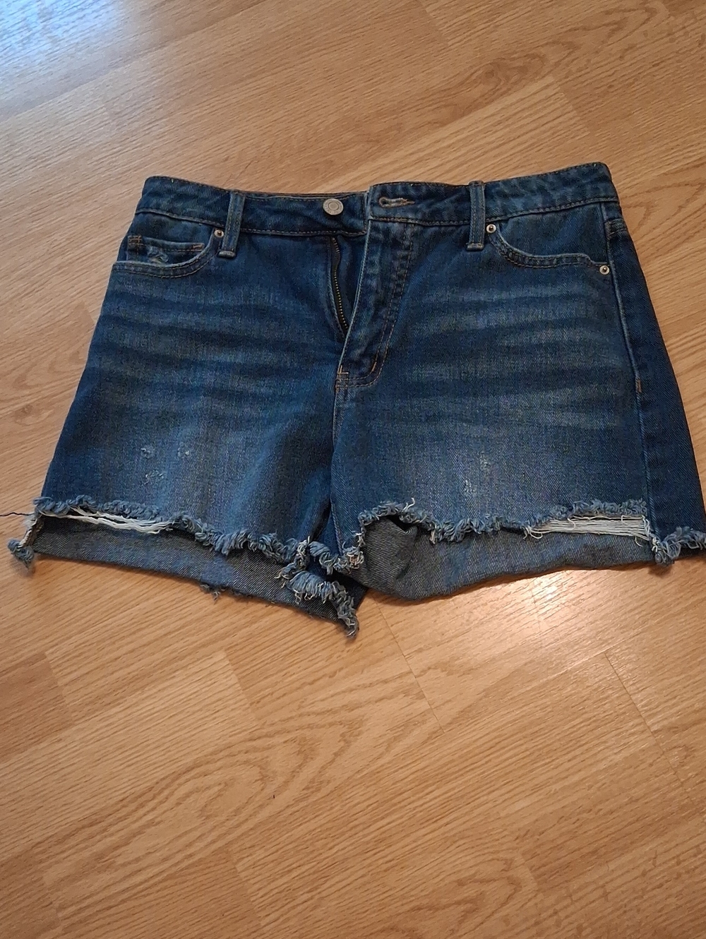 Time And Tru Denim Frayed Women's Shorts